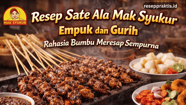 Resep Sate Ala Mak Syukur Empuk dan Gurih, Rahasia Bumbu Meresap Sempurna